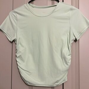 Lululemon cinched sides tshirt size 6 light green